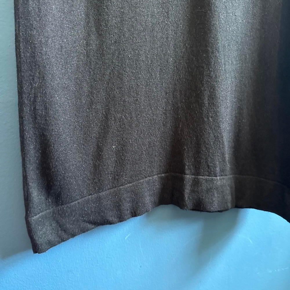 August Silk Black Maxi Skirt Women's Size Large Cashmere Knit MENDED 90s Retro - Picture 6 of 8